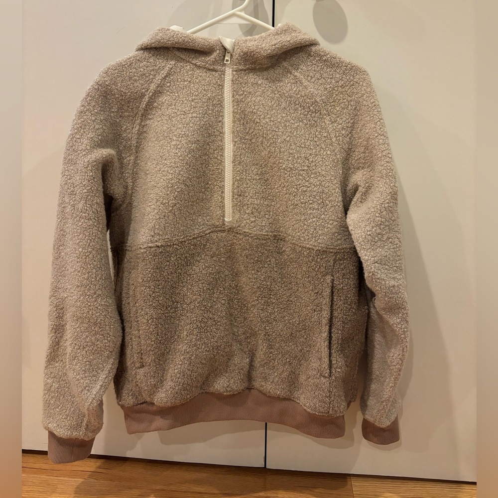 Outdoor Voices MegaFleece Wool-blend Half-Zip Hoodie - Sz: Small
